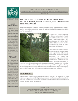trade policies, labor markets, and land use in the philippine