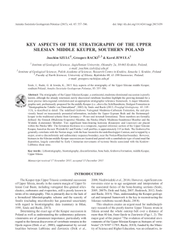 KEY AS PECTS OF THE STRA TIG RA PHY OF THE UP PER