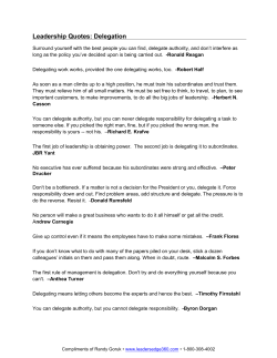 Leadership Quotes: Delegation