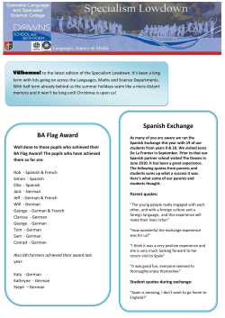 BA Flag Award Spanish Exchange