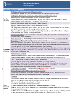 Discretion Guidelines