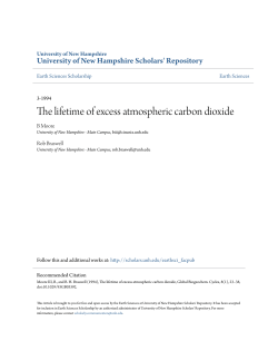 The lifetime of excess atmospheric carbon dioxide