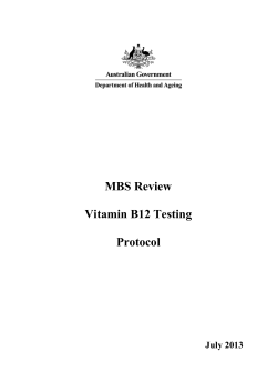 MBS Review Vitamin B12 Testing Protocol