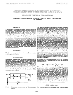 a non-permseleciive membrane reactor for chemical processes