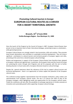 european cultural routes as a driver for a smart territorial growth