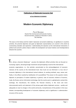 Modern Economic Diplomacy - Diplomatic Economic Club