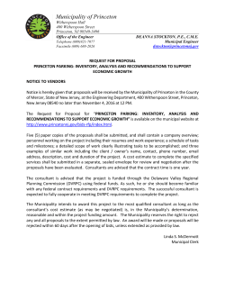 Princeton Parking: Inventory, Analysis and Recommendations to