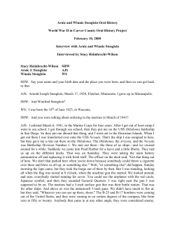 Arnie and Winnie Stenglein Oral History