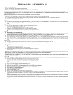 Terms and Conditions of Sale