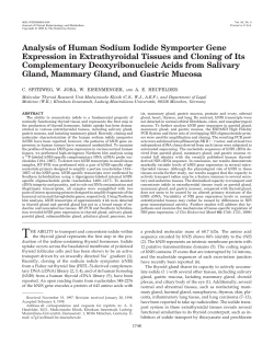 Analysis of Human Sodium Iodide Symporter Gene Expression in