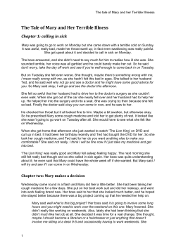 The Tale of Mary and Her Terrible Illness