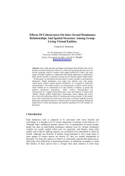 Effects of cohesiveness of grouping on hierarchy and spatial