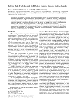 Deletion Rate Evolution and Its Effect on Genome