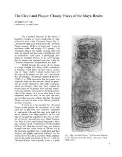 The Cleveland Plaque: Cloudy Places of the Maya Realm
