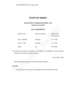 Delegation of Powers Enactment 1963