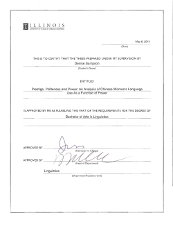 Prestige, Politeness and Power: An Analysis of