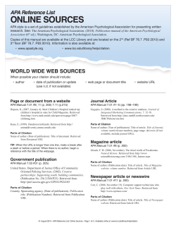 Online Sources - Lansing Community College