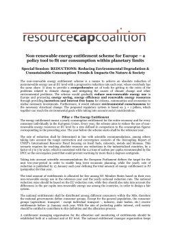 Non-renewable energy quota scheme for Europe