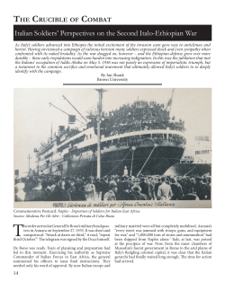 Italian Soldiers` Perspectives on the Second Italo