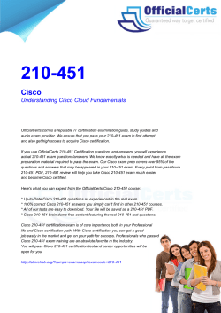 210-451 Cisco Understanding Cisco Cloud Fundamentals