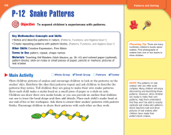 P  12 Snake Patterns - Every Day Mathematics Content Tools