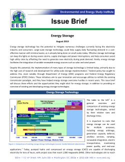 Energy Storage - Environmental and Energy Study Institute