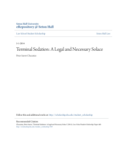 Terminal Sedation: A Legal and Necessary Solace