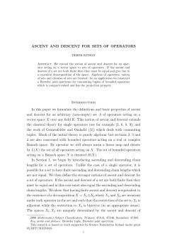 ASCENT AND DESCENT FOR SETS OF