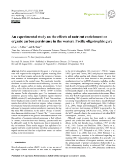 An experimental study on the effects of nutrient