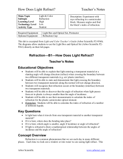 Teacher`s Notes - Arbor Scientific