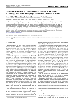 Continuous Monitoring of Oxygen Chemical Potential at the Surface