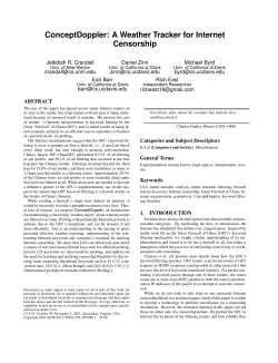 ConceptDoppler: A Weather Tracker for Internet Censorship