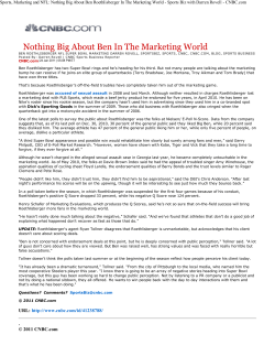 Sports, Marketing and NFL - E