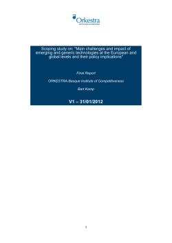 challenges and impact of emerging and generic technologies at the
