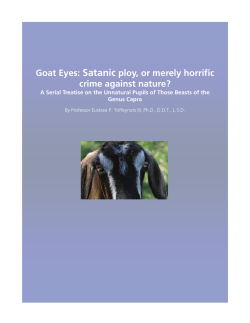 Goat Eyes: Satanic ploy, or merely horrific crime