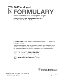 2017 Abridged Formulary - UnitedHealthcare Group Retiree