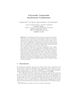 Universally Composable Synchronous Computation