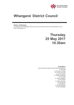 Council Agenda 25 May 2017 - Whangarei District Council