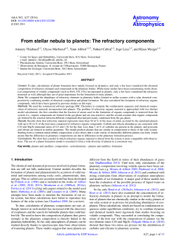 From stellar nebula to planets: The refractory components
