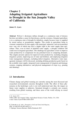 Adapting Irrigated Agriculture to Drought in the San