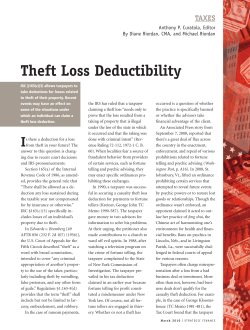 Theft Loss Deductibility