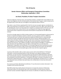 Title 35 Rewrite Senate Veterans Affairs and Emergency