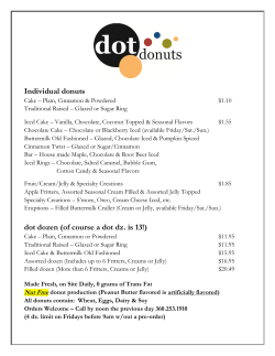 Individual donuts dot dozen (of course a dot dz. is 13!)