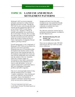topic d: land use and human settlement patterns