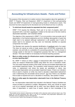 Accounting for Infrastructure Assets