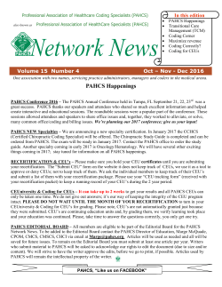 4th Quarter Network News 2016
