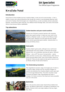 KwaZulu-Natal - SA Specialist
