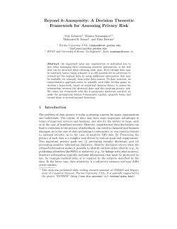 Beyond k-Anonymity: A Decision Theoretic Framework