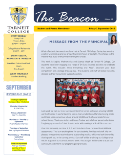 College Newsletter - Edition 13, 2016