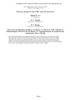 Mission design for the FIRE and PSI missions